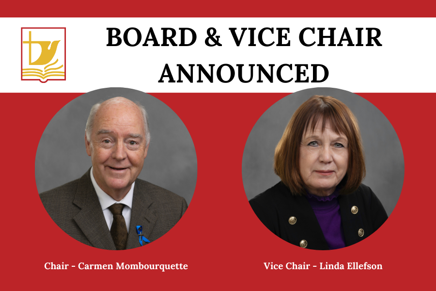 This is the image for the news article titled Board Chair and Vice Chair Announced